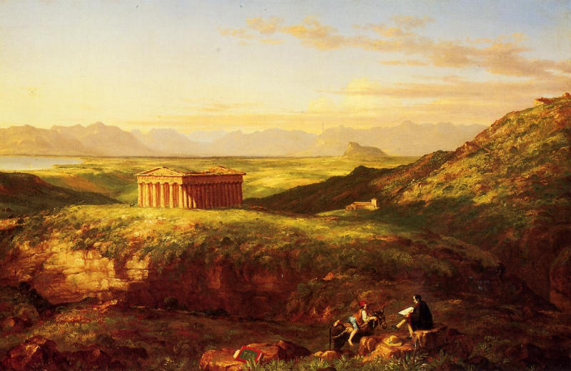 Temple of Segesta with the Artist  Sketching